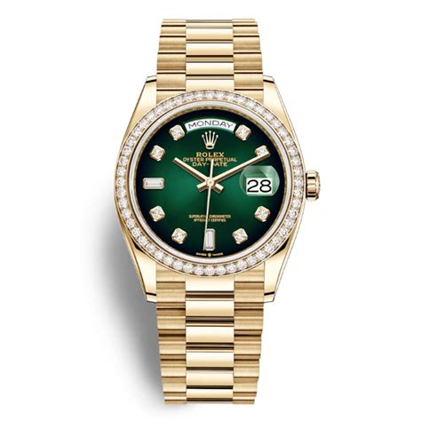 rolex presidential day and date and green|Rolex Day-Date chart.